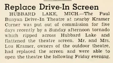 Paul Bunyan Drive-In Theatre - Screen Replacement Article